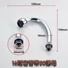 Grifo de Cocina Salida de Acero Inoxidable Codo Único Frío Codo Grande para Fregadero de Verduras Caliente y Frío Giratorio Accesorios Universales para Reparación de Tuberías