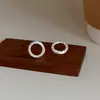 Pendientes Geométricos de Alta Gama para Mujer, Pendientes Versátiles y Elegantes de Círculo Simple, Exquisitos Accesorios para Orejas con Diseño Galaxia de Nicho