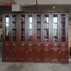 Estante de Livros Sólida em Nogueira Preta Personalizada Estante Americana para Sala de Estar Armário de Arquivo Alto Integrado para Escritório Armário para Estudo de Celebridade da Internet