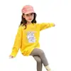 Camiseta de manga larga 100% algodón para niña 2026 nuevo top infantil elegante para niñas, para primavera y otoño, camiseta básica con estampado de dibujos animados