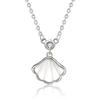 Collar Yibeizi de Plata 925 Nácar para Mujer Concha Natural Lujo Accesible Colgante de Alta Gama Cadena Clavícula Joyería para el Día de San Valentín