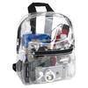 Mochila escolar pequeña de PVC transparente impermeable de Amazon puede imprimir logotipo hombres y mujeres mochila de concierto spot
