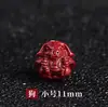 Accesorios de Cuentas Redondas del Zodiaco de Cinabrio de Alto Contenido, Cuentas Sueltas de los Doce Signos del Zodiaco, Joyería Seca, Cuentas para Pulseras de Cinabrio