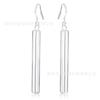 Versión coreana de exquisita joyería de moda plata al por mayor comercio exterior popular pendientes rectos de personalidad simples atmósfera de moda