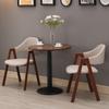 Mesa de recepción de negociación y combinación de silla para recepción de negocios, ocio, simple, creativa, tienda de té con leche, cafetería, mesa redonda pequeña, silla de comedor