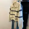 Suéter Rayado Estilo Coreano Súper Atractivo para Mujer 2026 Nuevo Cardigan de Punto Otoño/Invierno Top Coreano Dongdaemun Ropa Exterior