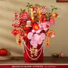 Juego de Adornos de Cubo de Frutas de Prosperidad para Casa Nueva, Juego de Celebración para Casa Nueva, Colección de Suministros para Ceremonia de Mudanza a Casa Nueva