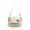 Bolsa de Lona Bolsa Pequena Ins Japonesa Novo Estilo Coreano Cor Sólida Estilo Mori Simples Bolsa de Ombro Versátil Bolsa Transversal Feminina Estudante