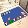 Alfombrilla de baño Mario de Tierra de Diatomeas Absorbente Dibujos Animados Suave Secado Rápido Antideslizante Felpudo Hecho a Medida