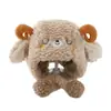 Chapéus de Pelúcia Quentinhos Super Fofos para Bebês Meninos e Meninas Outono e Inverno, Chapéus Fofos com Proteção de Orelha, Chapéus de Puxar à Prova de Vento, Chapéus de Bebê