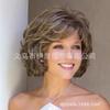 Moda para mujer cabello corto Comercio exterior comercio electrónico transfronterizo volumen corto cabello rubio mixto desordenado puede ser todo cubrecabeza lateral