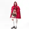 Disfraz idílico de Caperucita Roja para Halloween, para adultos, para el escenario, para la granja, para la fiesta de sirvientas.