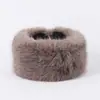 Sombrero de Invierno y Otoño Transfronterizo de Piel Sintética de Zorro Gruesa con Protección para Orejas Anillo Diadema Cinta para el Cabello Sombrero de Copa Vacío Comercio Exterior