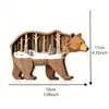 Artesanías de Madera Navideñas de Amazon Animales del Bosque de América del Norte Creativos Decoración de Sala de Estar Adornos de Alce Oso Pardo