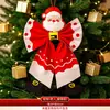 Decorações de Festival de Natal e Ano Novo Ponteira de Árvore de Natal Arranjo de Cena de Natal Laço Vermelho Adereços de Fotografia