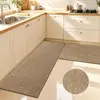 Tapete de Piso de Cocina de Chenilla y Lino Transfronterizo, Alfombra Tejida para Baño Doméstico, Tapete de Goma para Entrada Absorbente de Agua y Resistente a la Suciedad