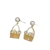 Pendientes Personalizados con Incrustaciones de Diamantes al por Mayor, Pendientes de Perla de Lujo Ligero de Nicho de Gama Alta para Mujer, Pendientes Simples Largos con Borlas para Otoño e Invierno