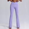 Pantalones de yoga acampanados de pierna ancha, estilo europeo y americano, con cintura alta y realce de cadera, informales, ajustados, para mujer, para bailar y fitness.