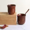 Taza de madera de estilo japonés transfronteriza, taza de sake de madera de azufaifo, taza de agua de madera maciza, taza portátil, taza de té con logotipo láser
