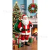 Cortinas para Puerta de Navidad, Banderas para Puerta, Cajas de Regalo, Decoraciones para Interiores y Exteriores, Banderas para Eventos Festivos, Envío Transfronterizo