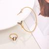 Adornos transfronterizos europeos y americanos, anillos colgantes, pendientes, pulseras, joyería, traje, moda exagerada, ins, viento frío, joyería al por mayor