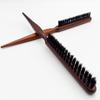 Cepillo de Cerdas de Jabalí para Maquillaje de Noche y Peinado, Peine de Tres Filas, Cepillo de Pelo con Mango de Madera de Loto, Cuidado del Cabello, Suavizado, Peinado y Voluminizador