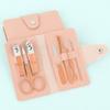 Cortador de unhas terno cortador de unhas doméstico bolsa dobrável conjunto de 7 peças ferramentas de beleza para unhas cuidados cortador de unhas terno