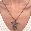 Collar de Dragón Gótico Retro Oscuro para Mujer Estilo Europeo y Americano ins Creativo Cadena Clavicular con Forma de Dragón Transfronterizo Cadena de Cuello Zodiacal Marea