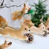 Nuevo Festival de Navidad Colgante de Ardilla de Simulación Colgante para Decoración de Árbol de Navidad Adorno para Arreglo de Escena Festiva
