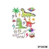 Tatuaje de Calcomanías de Dedos, Brazos de Dibujos Animados Populares Transfronterizos, Año Nuevo Infantil, Dinosaurio, Sirena, Fruta, Flor, Animal, Robot