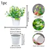 Plantas Artificiales de Primavera en Maceta con un Toque de Lujo, Flores Falsas y Plantas Verdes con Macetas, Artículos Decorativos, Rosas, Lavanda, Pequeñas Plantas de Escritorio en Maceta para la Oficina