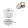 Molde de silicona para taza de cemento, redondo y cuadrado con forma de gota de pegamento de cristal, para bricolaje, para guardar velas, adornos y tazas.
