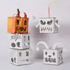 Decoración de Halloween Hecho a Mano DIY Niños de Jardín de Infancia Linterna de Proyección de Fantasma Paquete de Materiales para Hacer Linterna de Calabaza Al por Mayor