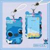 Funda para tarjeta de ola de dibujos animados, puntada ins, funda para tarjeta de acceso de autobús/metro, con cordón largo, halter, certificado de jardín de infancia