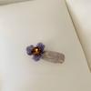 Corea del Sur Dongdaemun Importado Vintage Flor Azul Cinta Pinza de Pato Ins Dulce Elegante Flequillo Pasador Clip Lateral