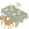 Toalha de mesa xadrez com franjas, popular no comércio exterior, feita de algodão e linho naturais, oferece um toque de luxo leve e de alta qualidade, cria uma atmosfera aconchegante e é à prova d'água e resistente a óleo