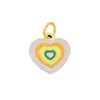 Moda Europea y Americana Tendencia Colgante de Corazón DIY Serie Gota de Aceite de Acero Inoxidable Accesorios Horno Vacío Galvanoplastia Color Duradero