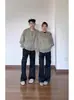 Jaqueta Aviador Retrô Americana High Street para Homens e Mulheres, Design de Primavera e Outono, Jaqueta Baseball Casual Solta para Trabalho Tendência