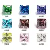 3x3 ~ 10x10mm cuadrado ángulo recto caro color circón colección piedra suelta al por mayor zirconia cúbica sintética