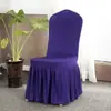Venta caliente al por mayor encaje elástico boda hotel banquete fiesta concierto uso falda solar funda de silla