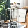 Jarrón de cristal en forma de cono, estilo ins nórdico, jarrón transparente grande y simple para bambú hidropónico, decoración de arreglo floral de escritorio y sala de estar