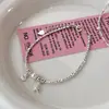Pulseira de Prata Quebrada Estrela do Mar Concha de Pérola Moda Feminina Pulseira Personalizada Acessórios de Luxo Leve de Verão Nicho para Melhores Amigas