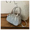 Bolso de Mano con Lentejuelas de Concha de Moda para Mujer 2026 Nuevo Bolso de Mano con Lentejuelas de Mezclilla Bolso de Hombro Cruzado Moderno para Viajes