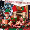 Chapéu de feltro de elfo de Natal infantil adulto Chapéu de elfo do Papai Noel Acessórios de chapéu de fantasia de elfo de Natal