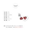 Aretes de plata esterlina s925 Damila para mujer estilo coreano elegantes simples Mini pequeños de corazón con circonita joyería al por mayor