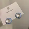 Pincelada de Pintura al Óleo Estilo Retro Francés Esmalte de Goteo Coloridos Pendientes Redondos Lujo Accesible Joyería de Gama Alta de Nicho Pendientes Elegantes Pendientes de Botón