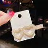 Exquisito Pasador Pequeño para Mujer con Perlas y Pedrería, Nuevo Mini Pin para Flequillo Lateral, Pinza de Tiburón para Recogido Parcial, Pasador de Pelo, Accesorio para el Cabello