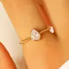 Anel Sol Gota Estilo Ins Conjunto de Três Peças de Joias de Mão para Mulheres Design de Nicho Anéis Empilháveis de Zircônia de Alta Qualidade para Mulheres