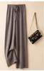 Pantalones de pierna ancha de punto populares en transmisión en vivo para mujer, primavera y otoño, cruzados, adelgazantes, rectos, de cintura alta, con cordón, estilo mopa