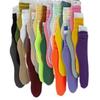 Medias de Seda Delgadas de Terciopelo de Color Sólido para Mujer Calcetines Japoneses Apilados de Caña Media Jacquard Calcetines de Hielo Calcetines Enrollados
